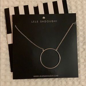 Silver circle necklace
